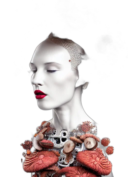 jewelry, mask, hair, face transparent PNG cut-out