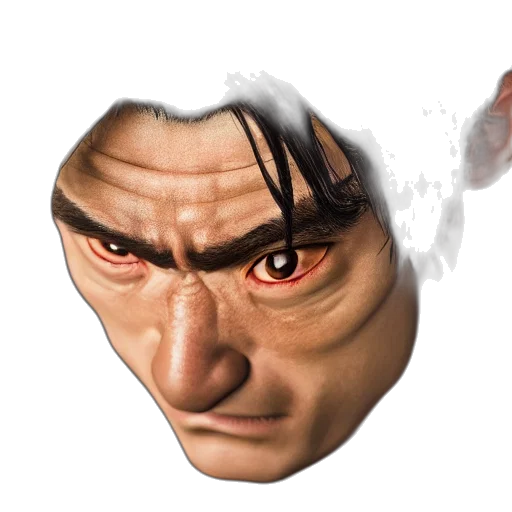 face, mask, hair, dragon transparent PNG cut-out