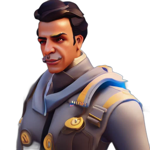 face, jacket, staff, weapon transparent PNG cut-out