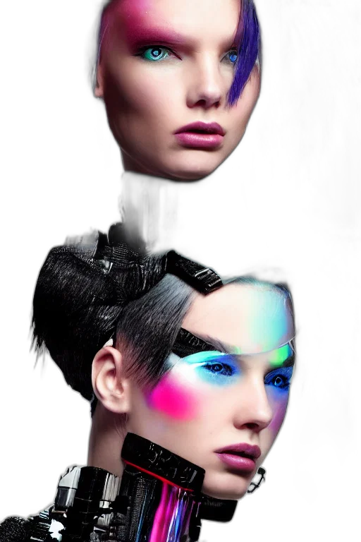 mask, face, hair, photorealistic transparent PNG cut-out