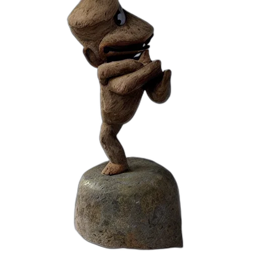 staff, hat, creature, face transparent PNG cut-out