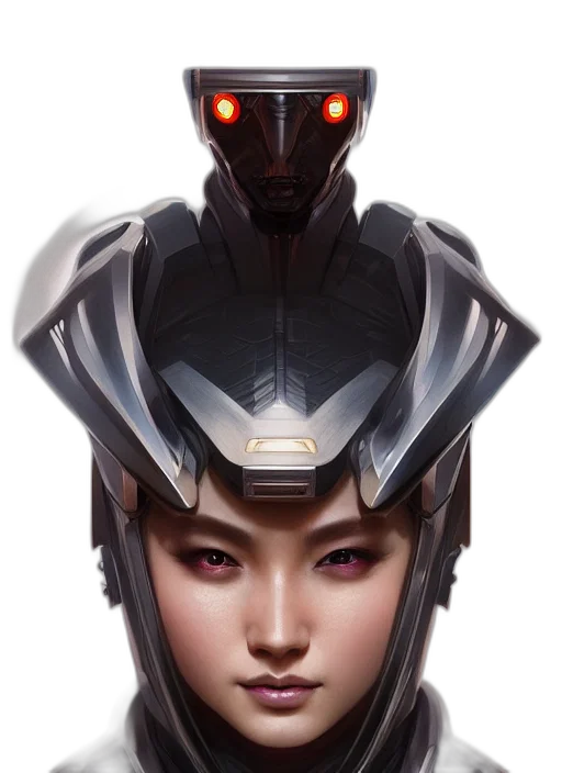 robot, face, mask, concept art transparent PNG cut-out