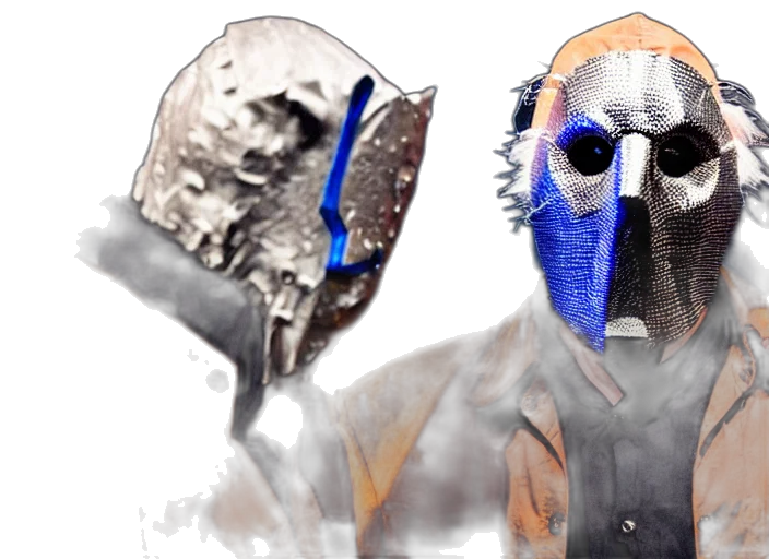 mask, robot, face, jacket transparent PNG cut-out