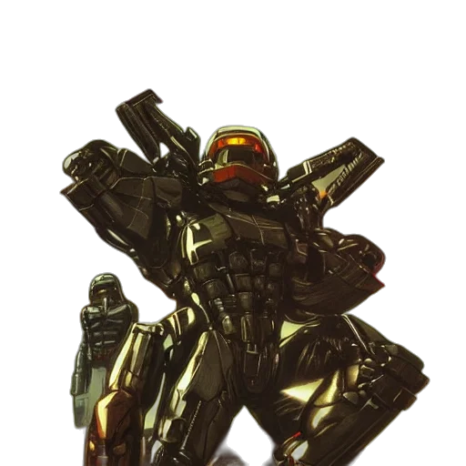 robot, weapon, concept art, pixel art transparent PNG cut-out