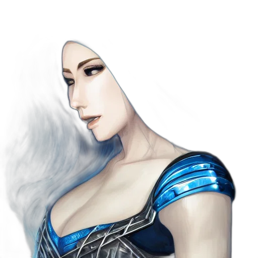 dress, face, jewelry, staff transparent PNG cut-out
