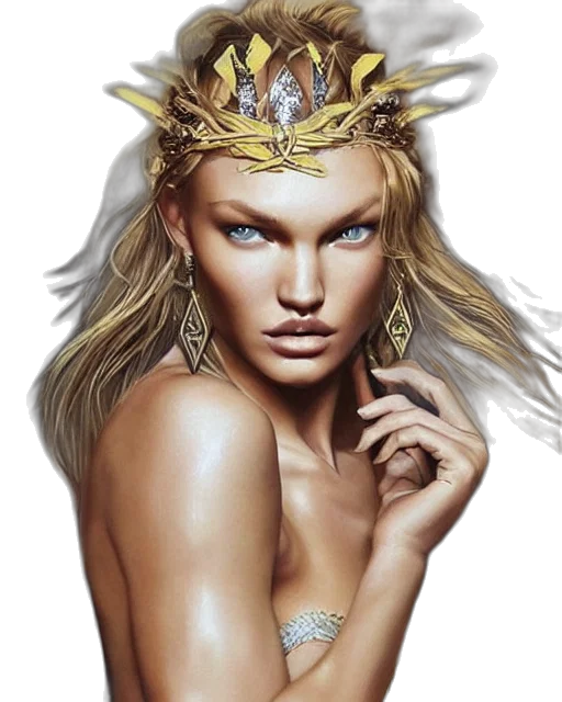 crown, jewelry, fantasy art, photorealistic transparent PNG cut-out