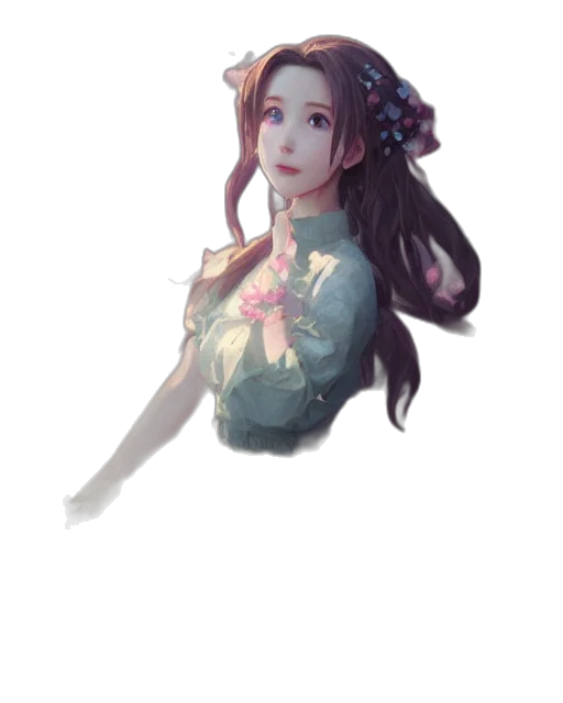 crown, dress, staff, flower transparent PNG cut-out