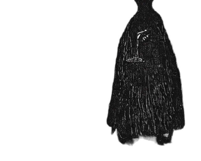 dress, mask, hair, jacket transparent PNG cut-out