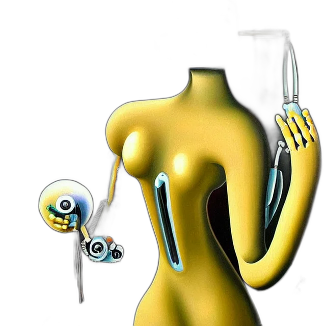 jewelry, robot, staff, weapon transparent PNG cut-out