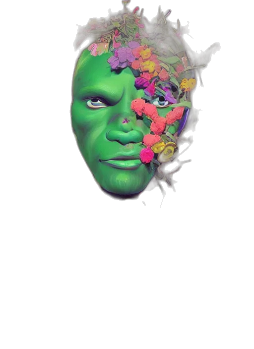 mask, face, crown, creature transparent PNG cut-out