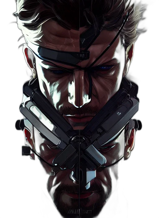 weapon, face, jacket, robot transparent PNG cut-out