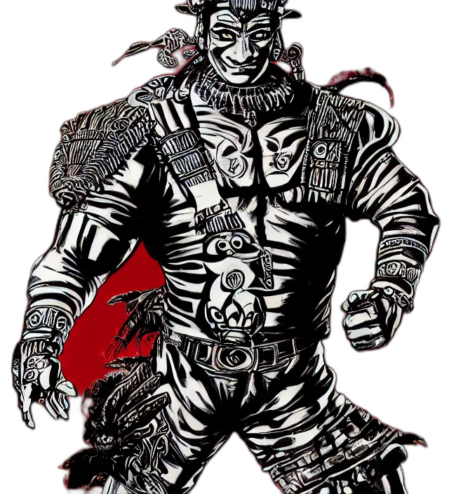 creature, robot, mask, comic book art transparent PNG cut-out