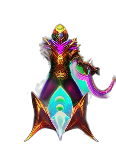 dragon, creature, staff, weapon transparent PNG cut-out
