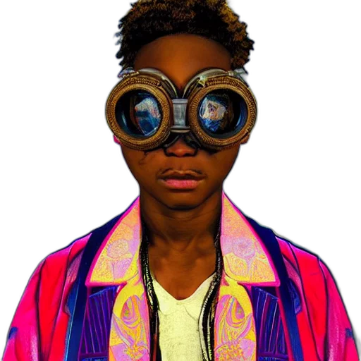 jacket, mask, face, staff transparent PNG cut-out