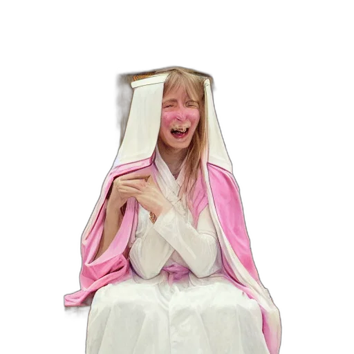 dress, face, mask, 3d render transparent PNG cut-out