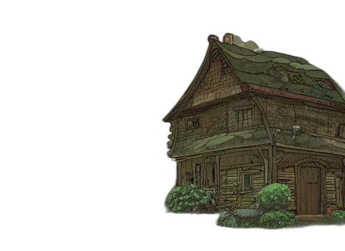 building, concept art, 3d render, watercolor transparent PNG cut-out
