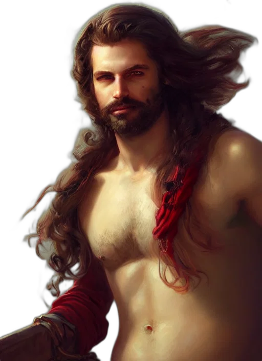 hair, photorealistic, fantasy art, oil painting transparent PNG cut-out