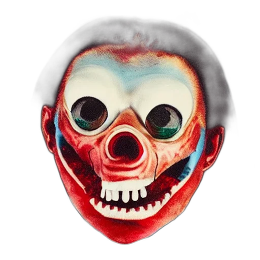 mask, face, creature, 3d render transparent PNG cut-out