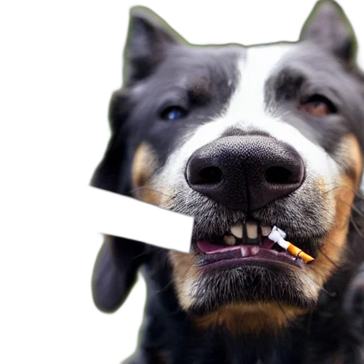 animal, staff, dog, smoking transparent PNG cut-out