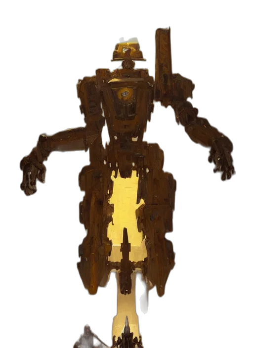 robot, staff, creature, weapon transparent PNG cut-out