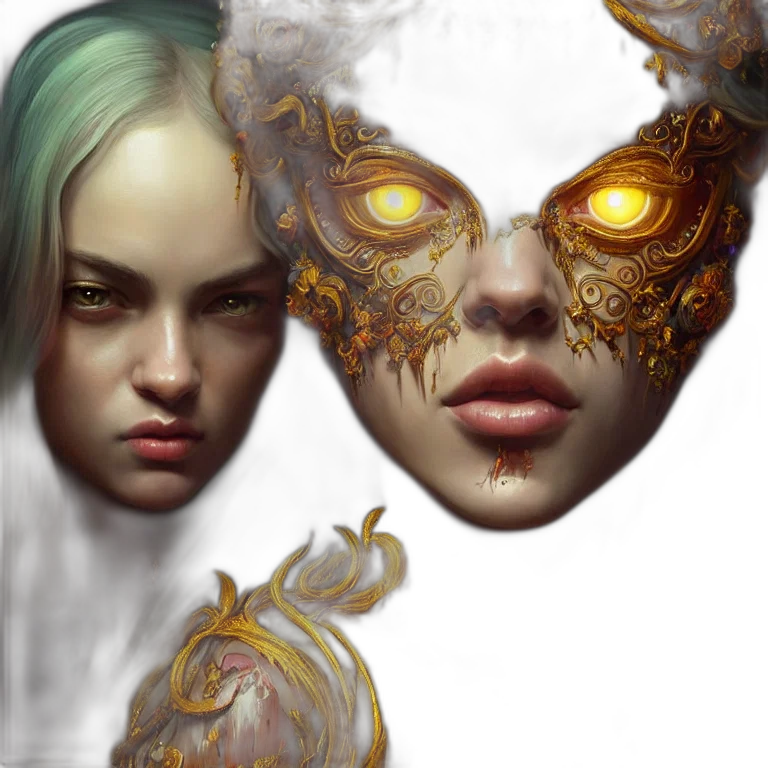 mask, face, fantasy art, concept art transparent PNG cut-out