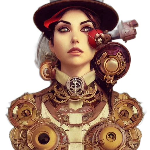 jewelry, staff, face, robot transparent PNG cut-out