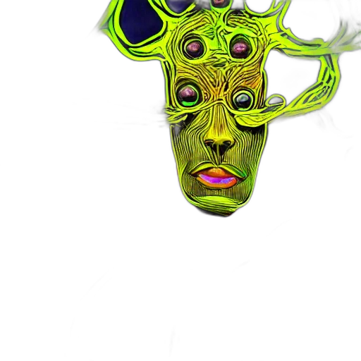 mask, face, crown, creature transparent PNG cut-out
