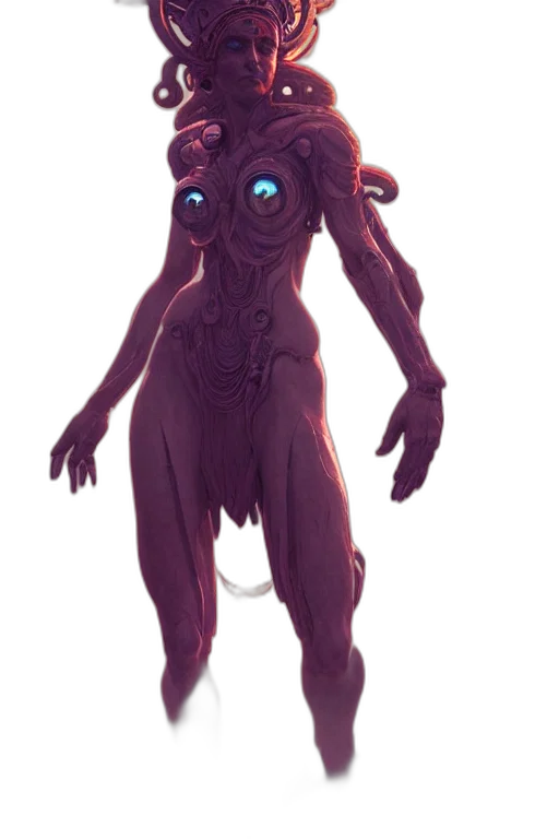 creature, robot, mask, staff transparent PNG cut-out