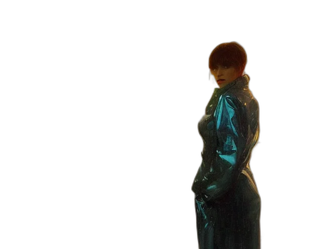 dress, jacket, staff, robot transparent PNG cut-out