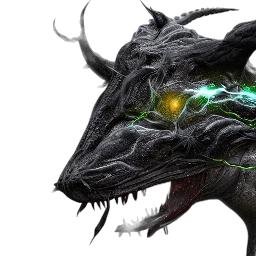 dragon, creature, mask, concept art transparent PNG cut-out