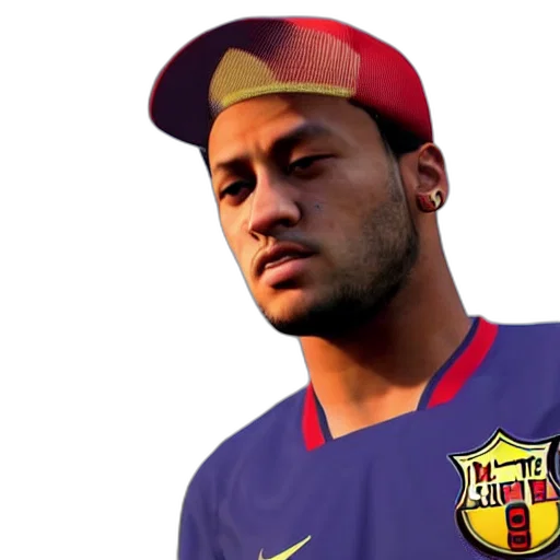 photorealistic, pixel art, neymar, gta transparent PNG cut-out