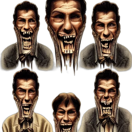 face, mask, comic book art, concept art transparent PNG cut-out
