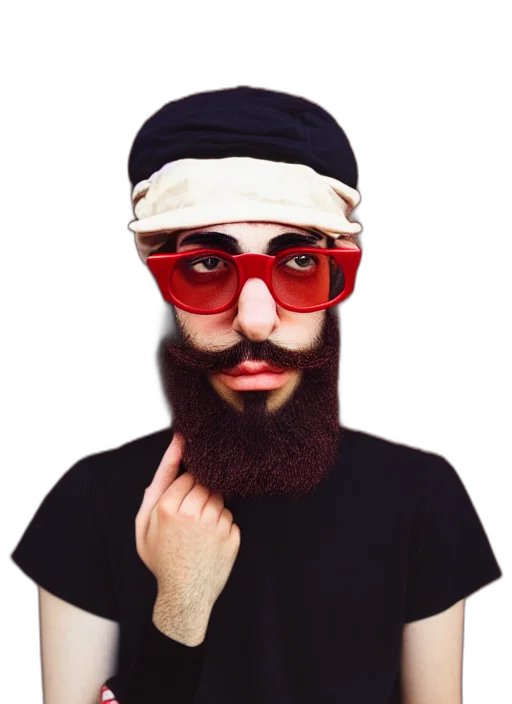 hat, mask, face, staff transparent PNG cut-out