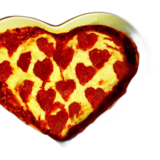 food, heart, shaped, lasagan transparent PNG cut-out