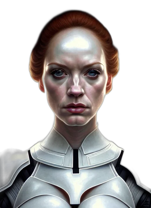 face, robot, concept art, photorealistic transparent PNG cut-out