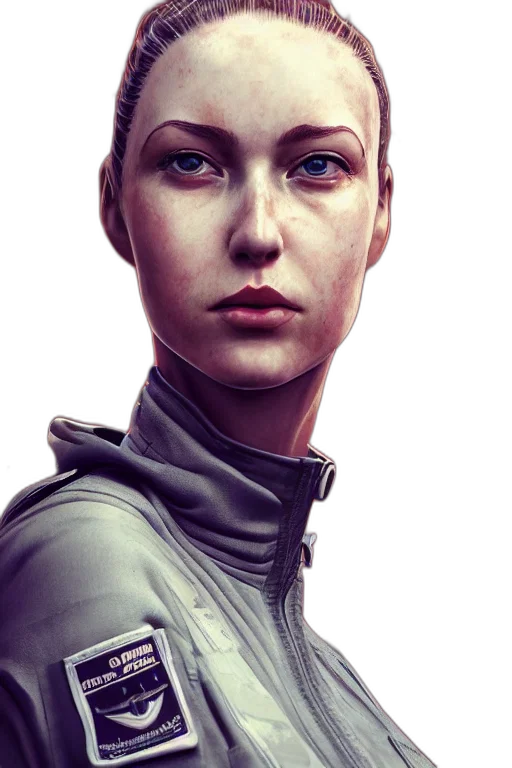 face, robot, staff, jacket transparent PNG cut-out