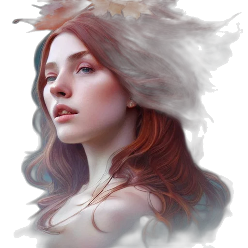 crown, face, dragon, hair transparent PNG cut-out