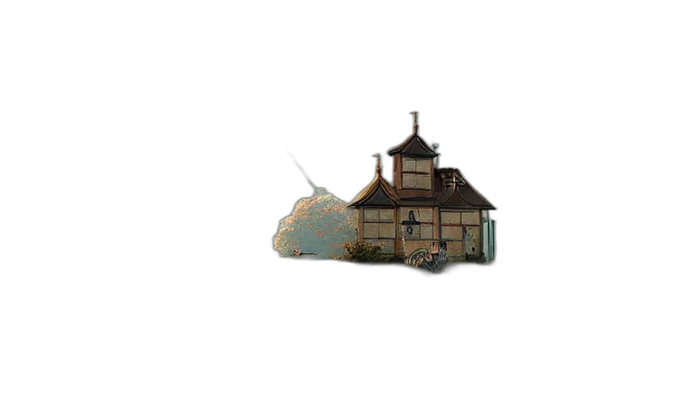 building, umbrella, furniture, hat transparent PNG cut-out