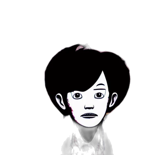face, robot, creature, hair transparent PNG cut-out