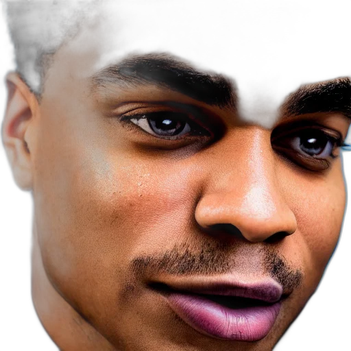 face, hair, photorealistic, concept art transparent PNG cut-out