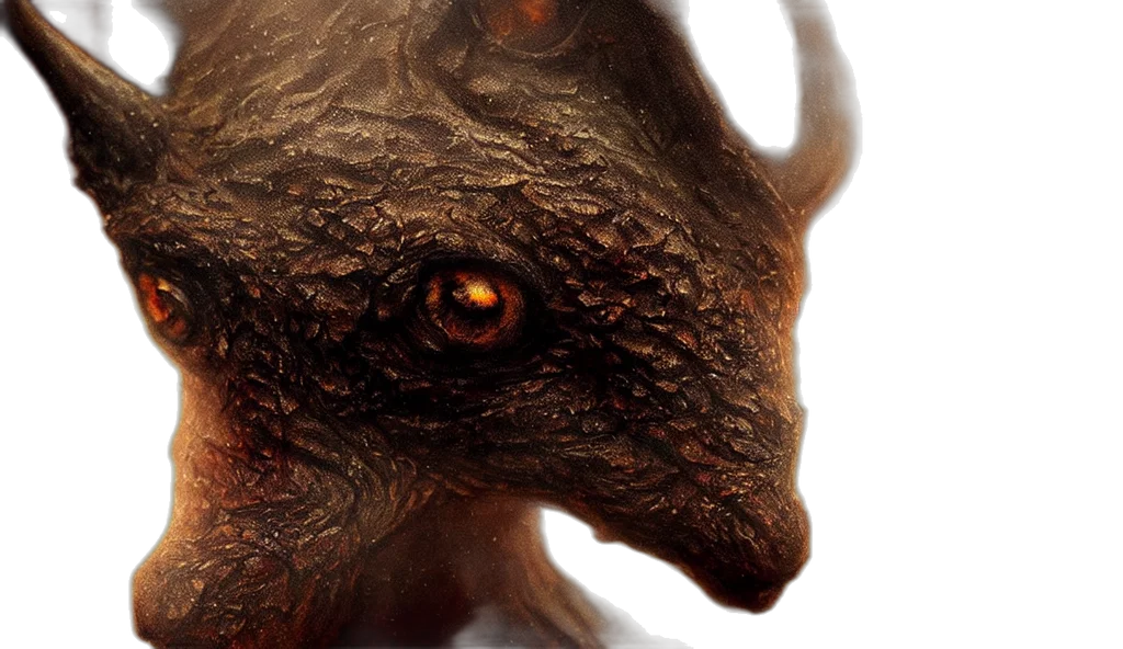 dragon, creature, face, animal transparent PNG cut-out