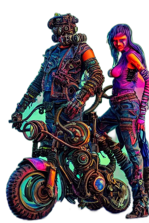 robot, weapon, creature, cyberpunk transparent PNG cut-out