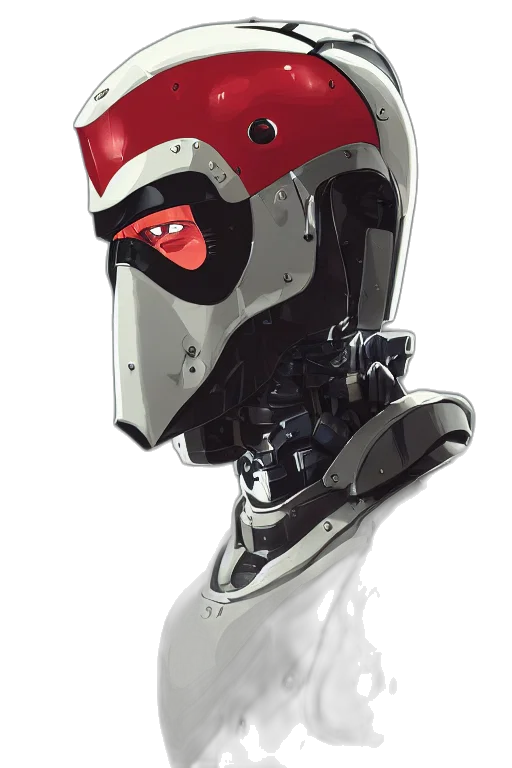 mask, robot, face, concept art transparent PNG cut-out