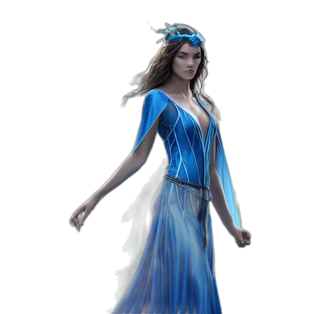 dress, staff, concept art, fantasy art transparent PNG cut-out
