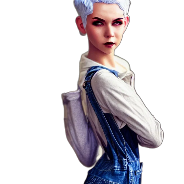 face, robot, jacket, staff transparent PNG cut-out