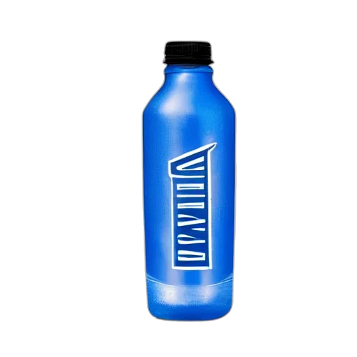 bottle, 3d render, electric, blue transparent PNG cut-out