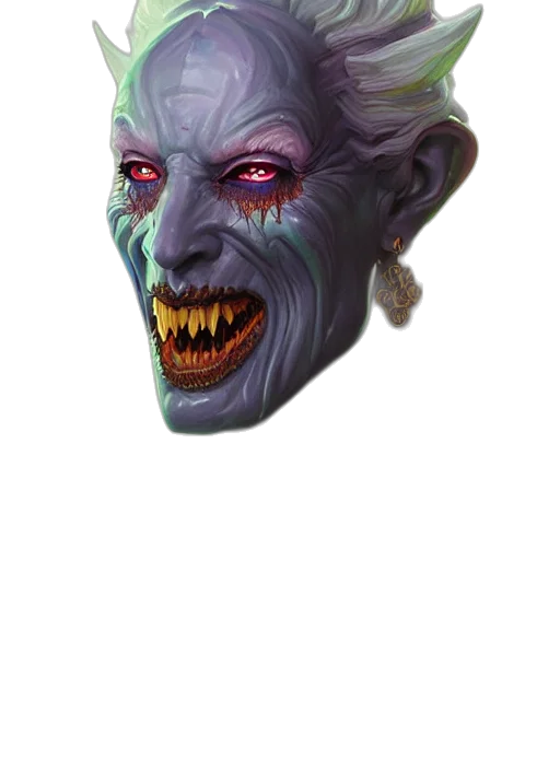 face, mask, creature, staff transparent PNG cut-out