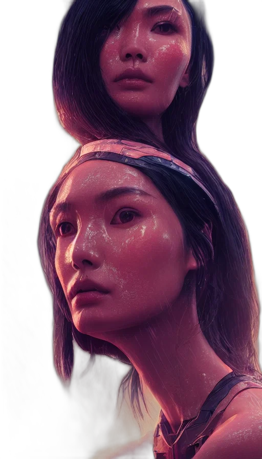 face, mask, crown, hair transparent PNG cut-out