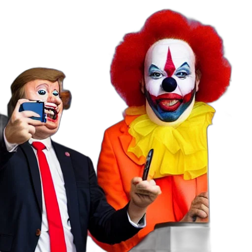 mask, weapon, president, clown transparent PNG cut-out