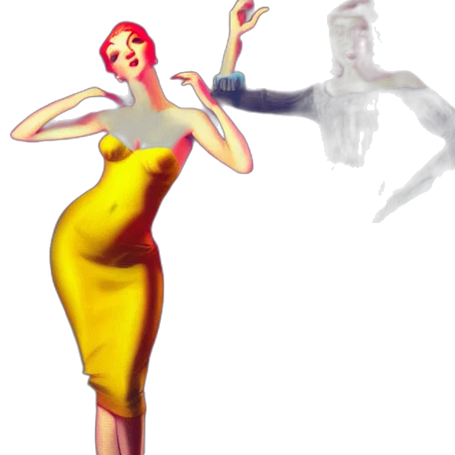 dress, robot, concept art, 3d render transparent PNG cut-out